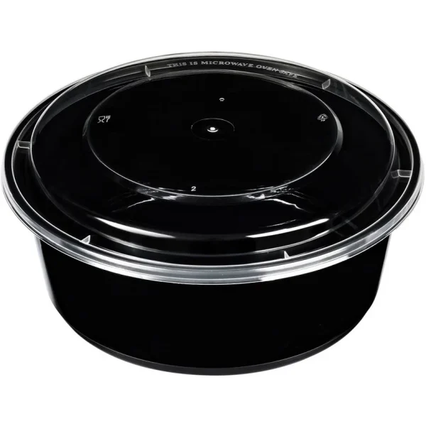 ظرف 1250گرد هات دلیوری مشکی (طب) 150 عددی